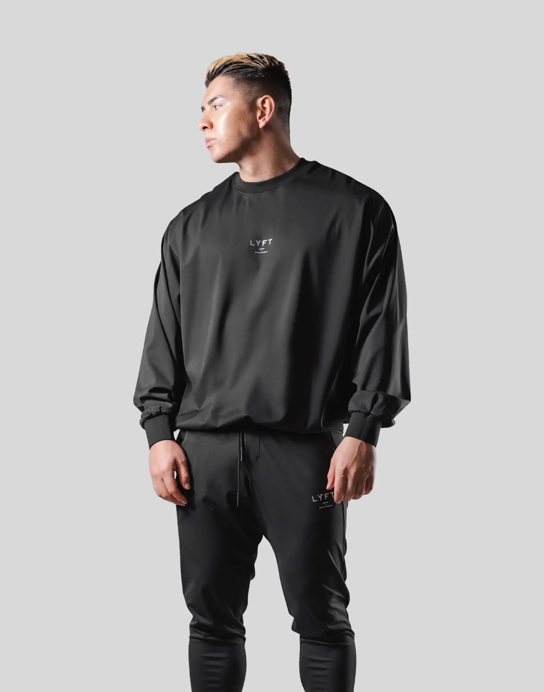 2Way Stretch Pullover Tops - Black