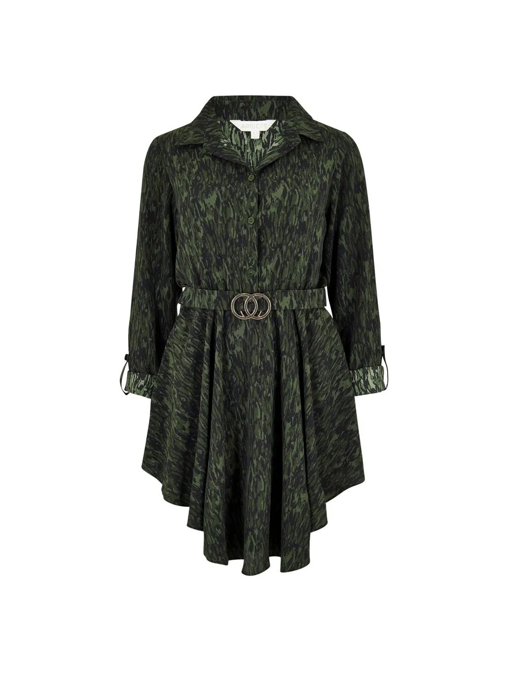 Apricot shirt-dress, green