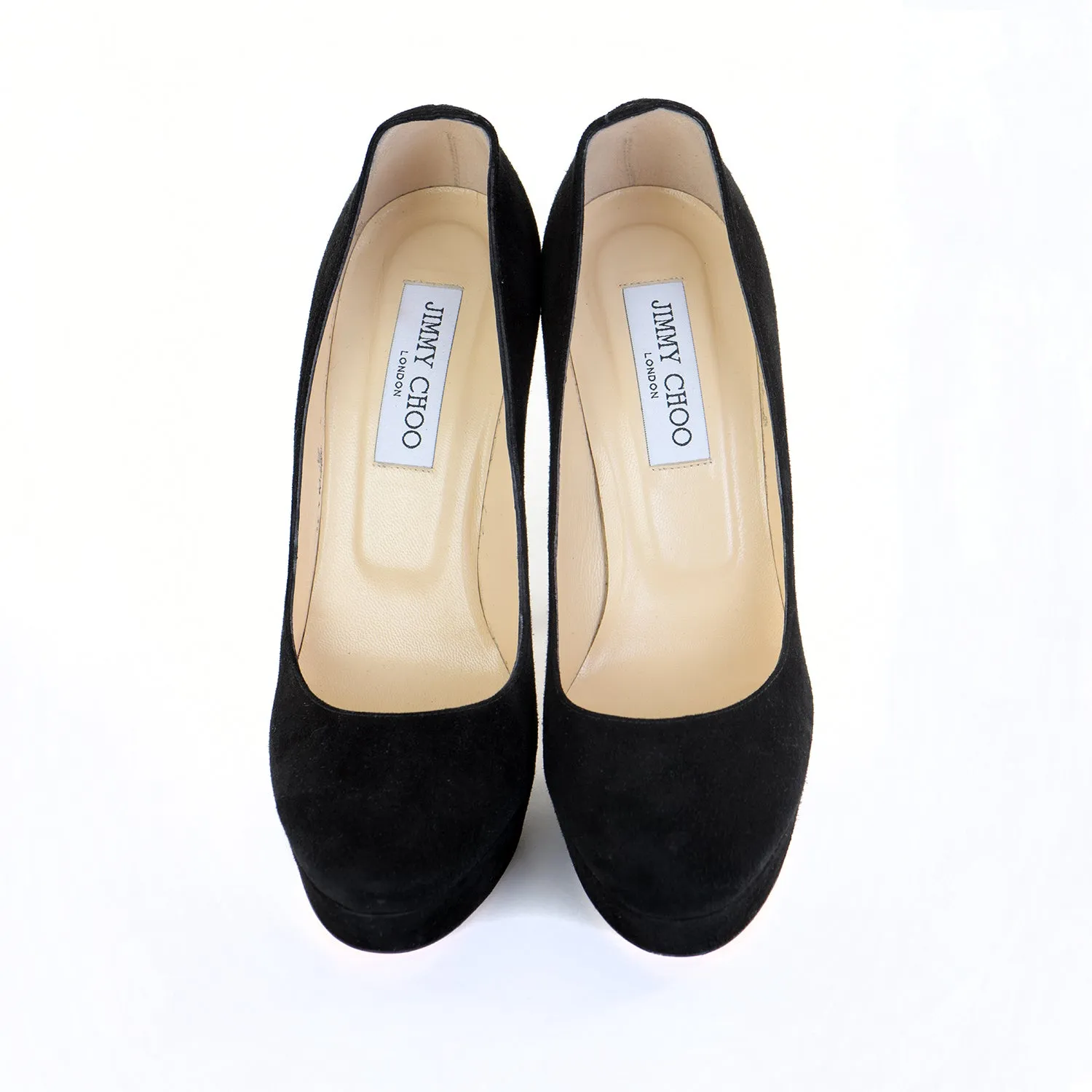 Black Suede Platform Pumps