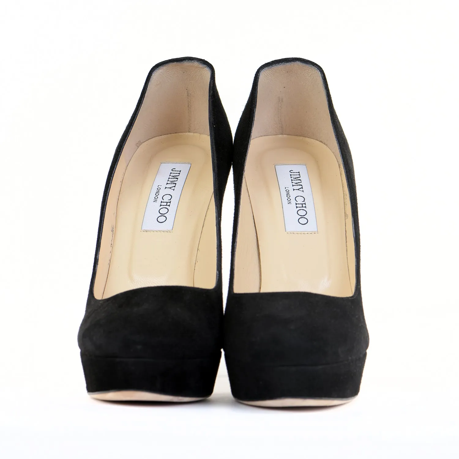 Black Suede Platform Pumps