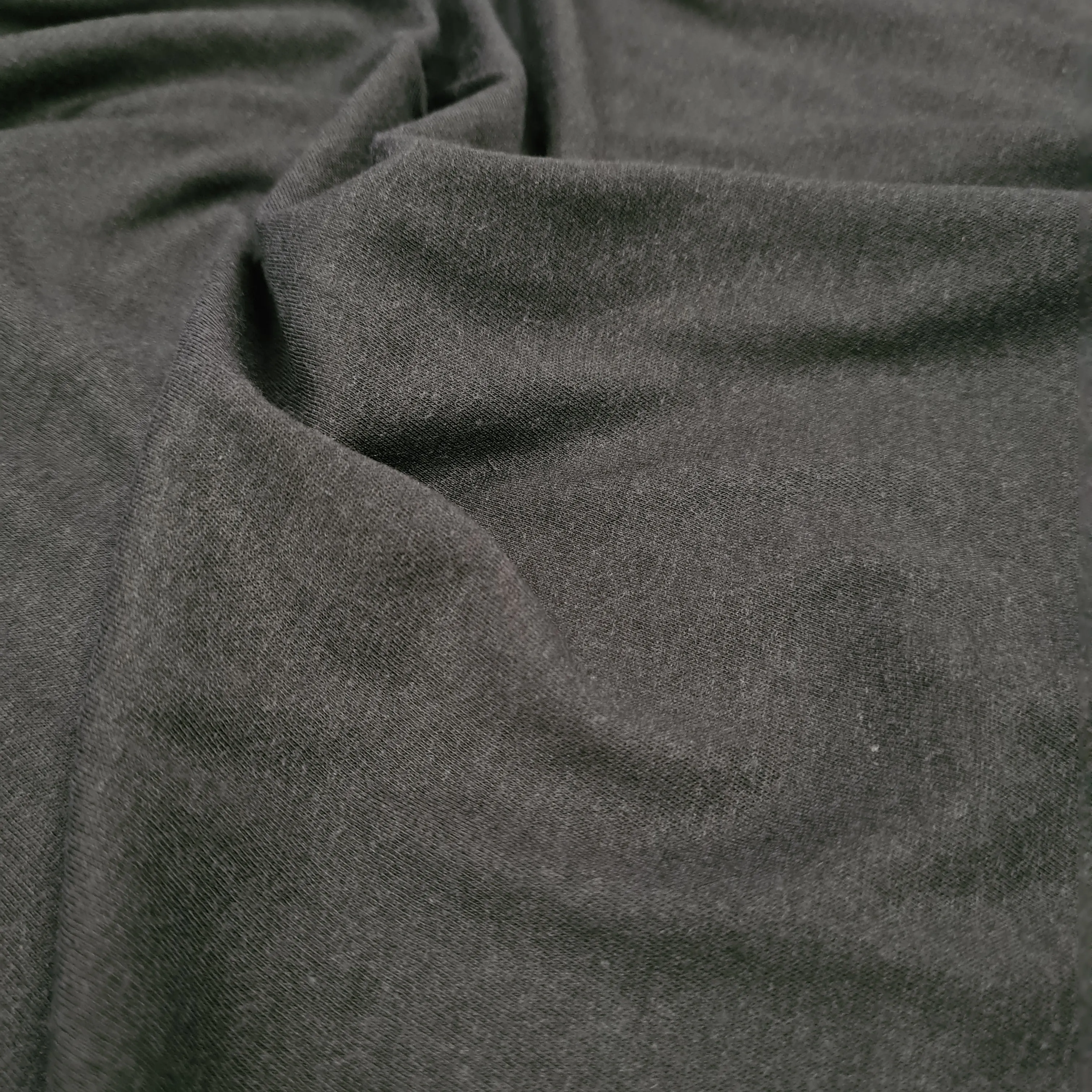 Black Viscose Jersey, priced by half metre