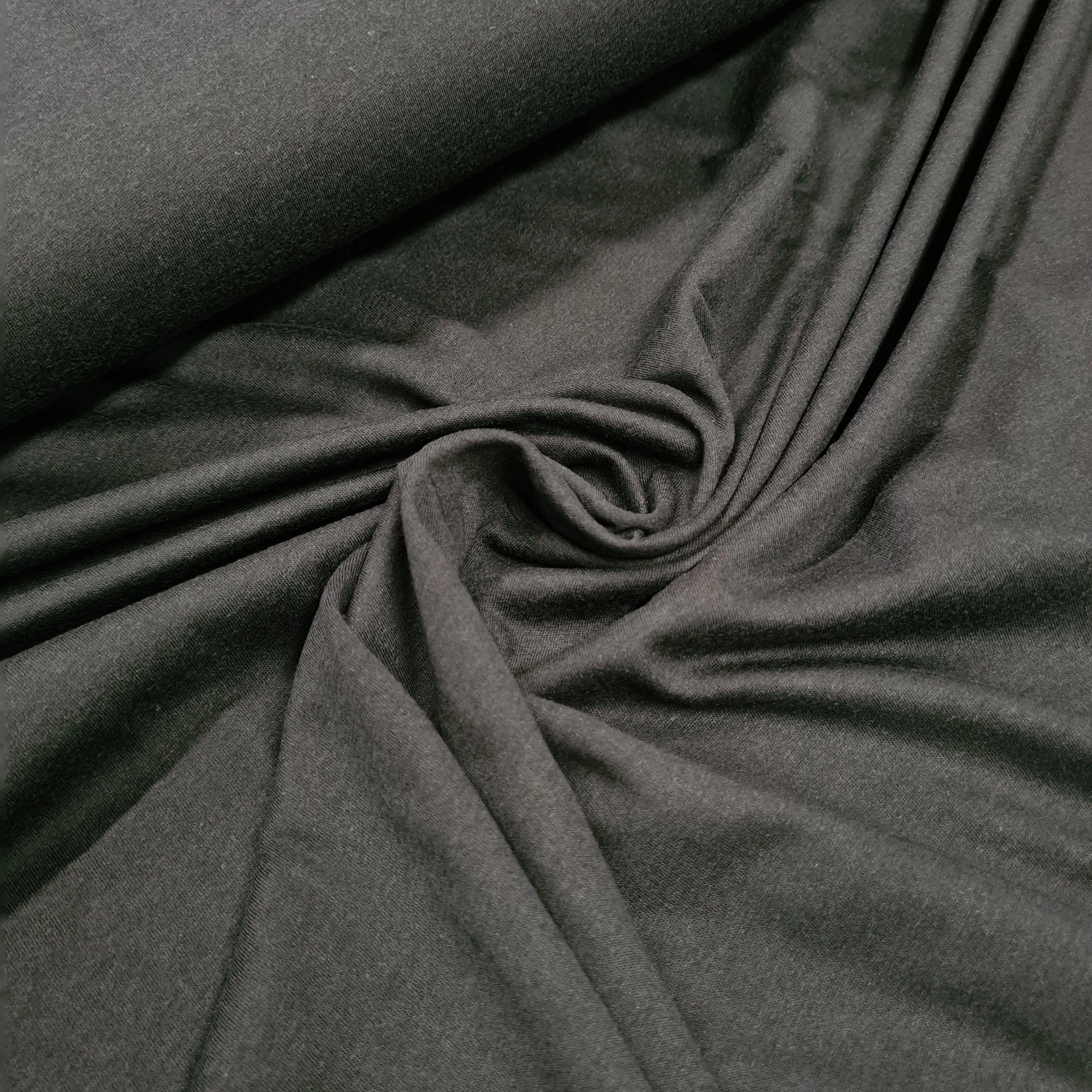 Black Viscose Jersey, priced by half metre