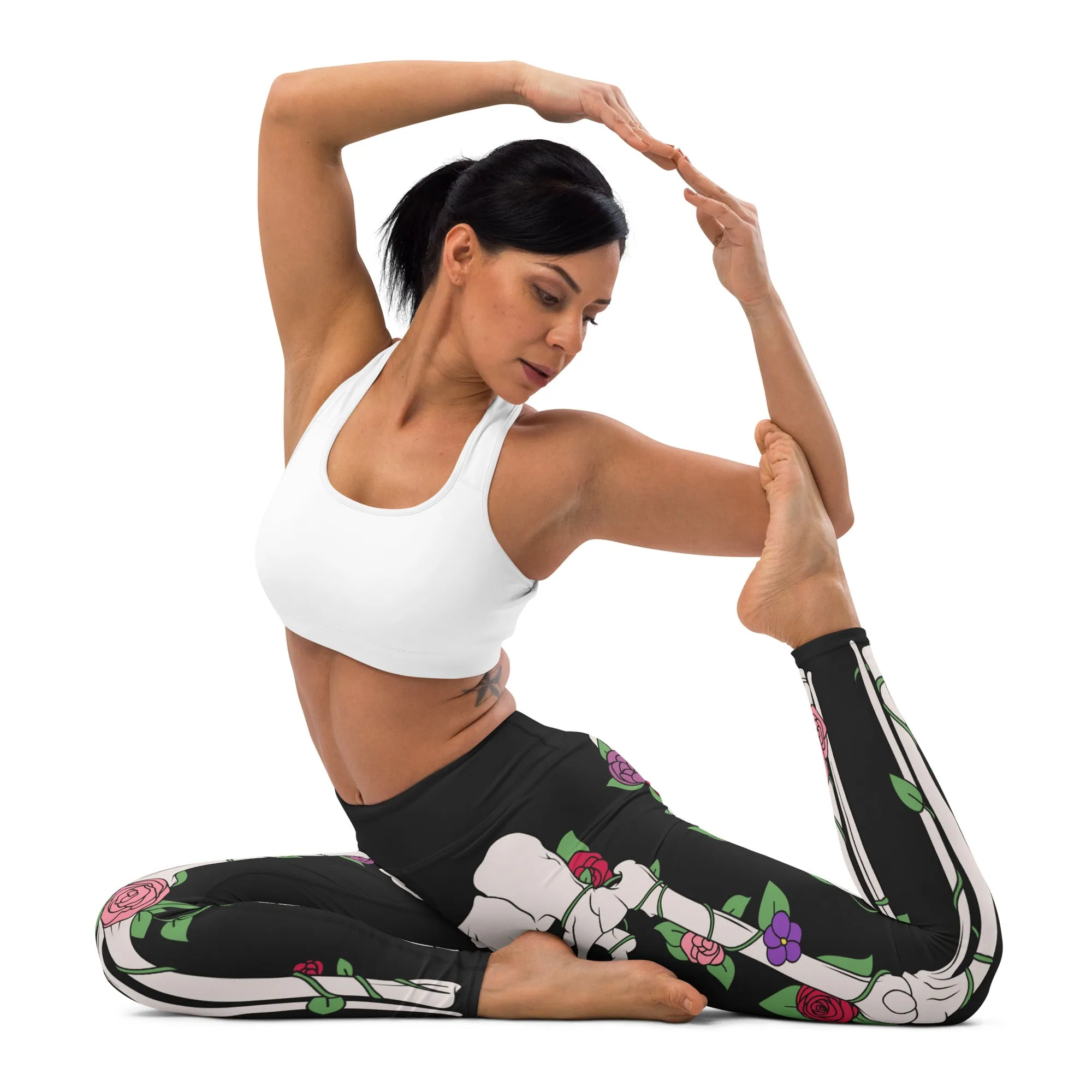 Blooming Skeleton Yoga Leggings