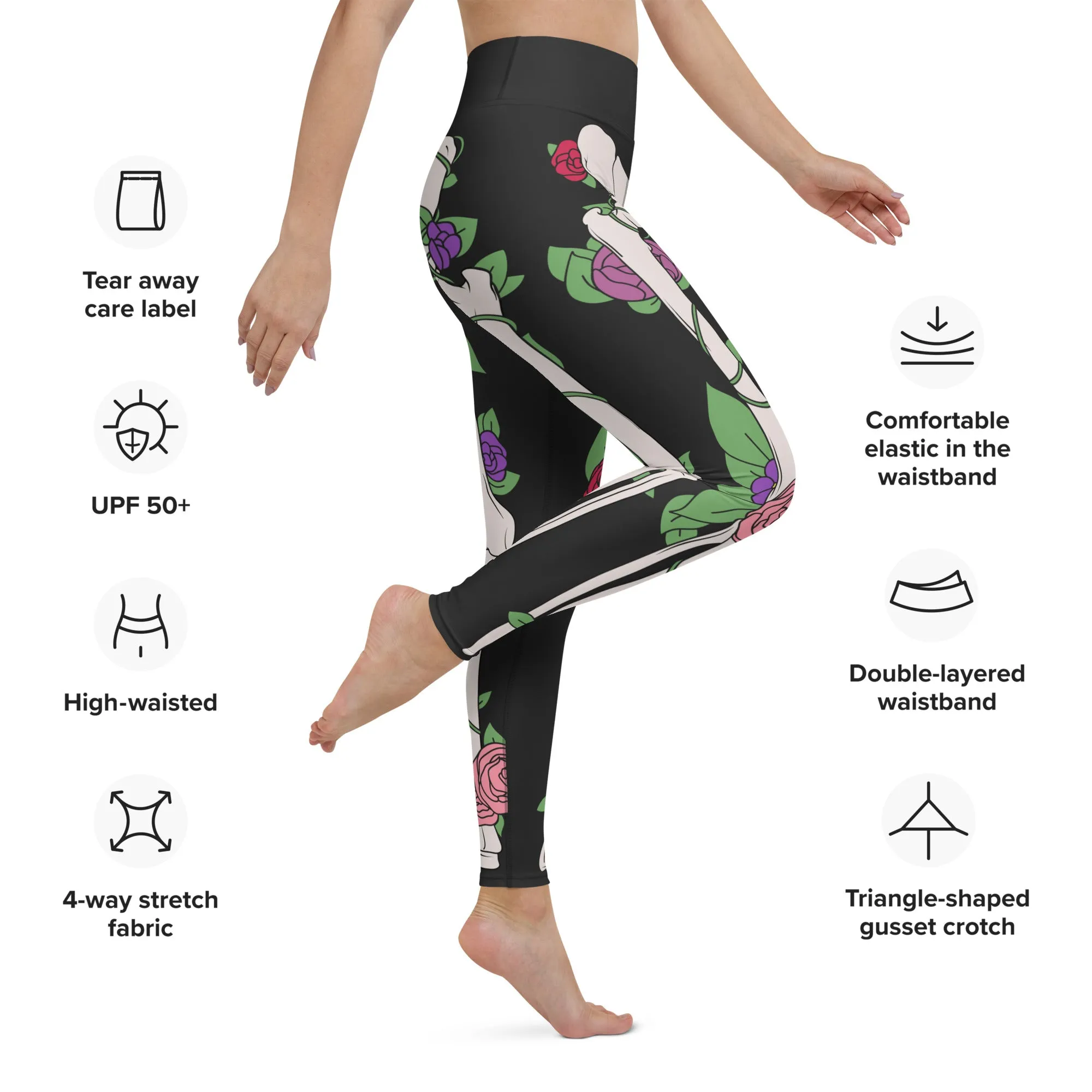 Blooming Skeleton Yoga Leggings