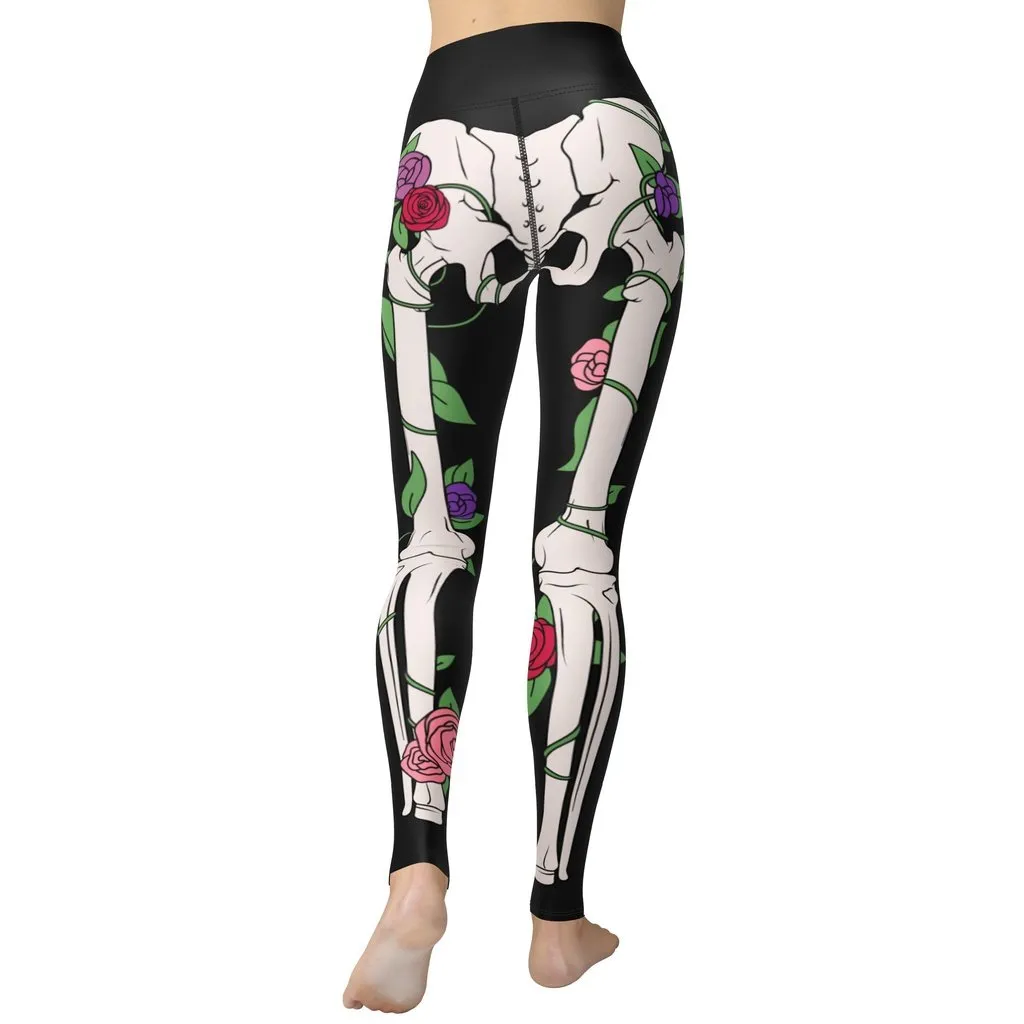 Blooming Skeleton Yoga Leggings