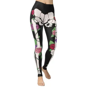 Blooming Skeleton Yoga Leggings