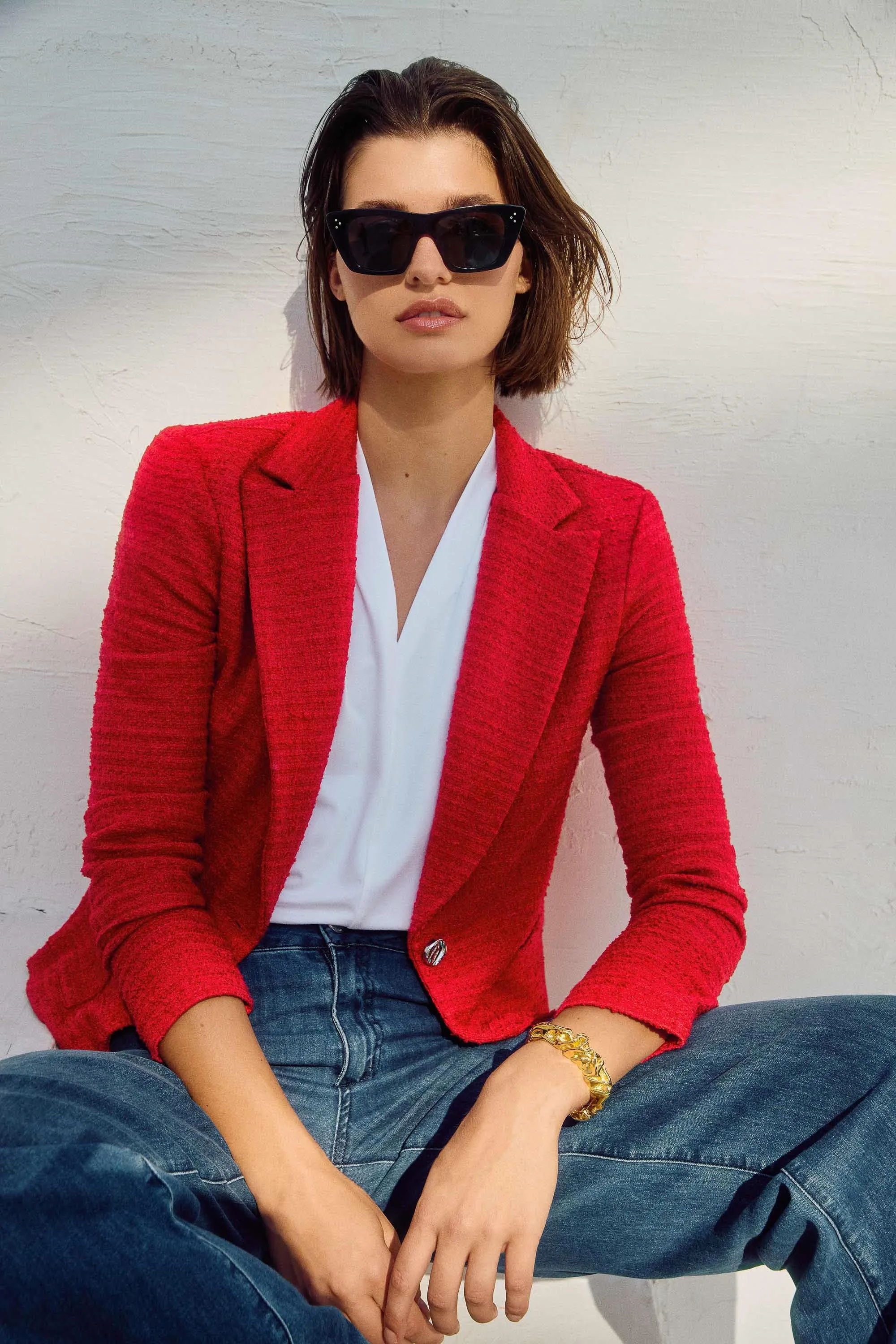 Bouclé Fitted Blazer