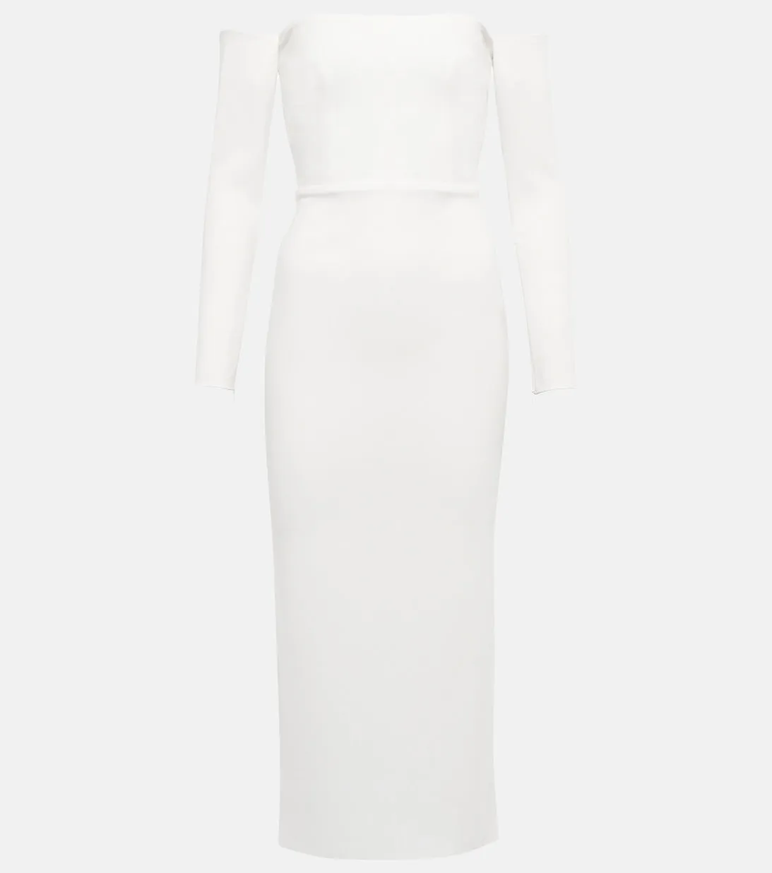 Bridal Tate stretch crepe midi dress ALEX PERRY, white