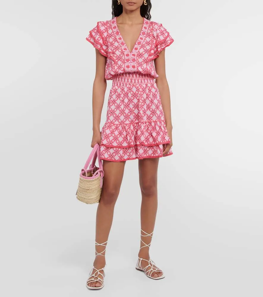 Camila floral mini dress POUPETTE ST BARTH, pink