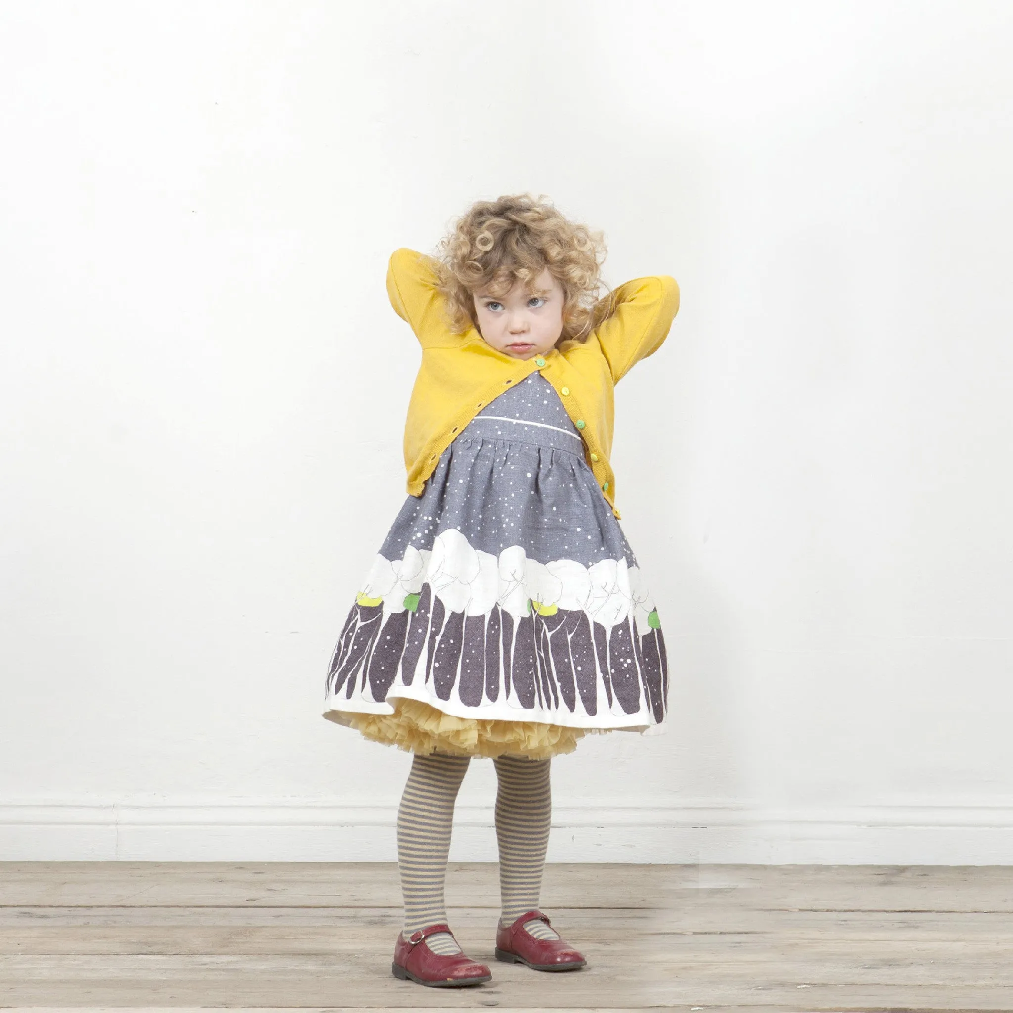 Children's Classic Cardigan - Mustard Yellow