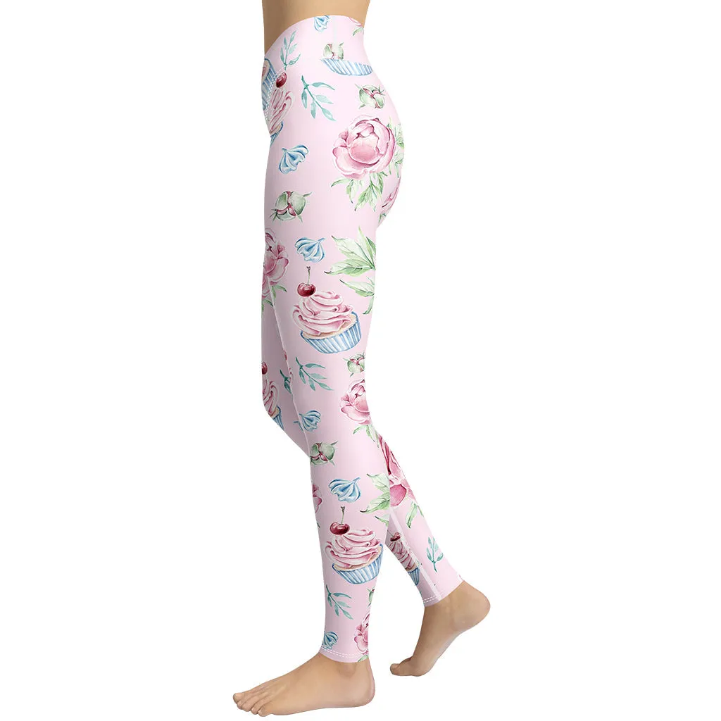 Cupcakes Yoga Leggings