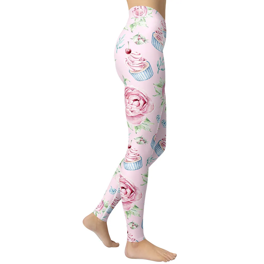 Cupcakes Yoga Leggings