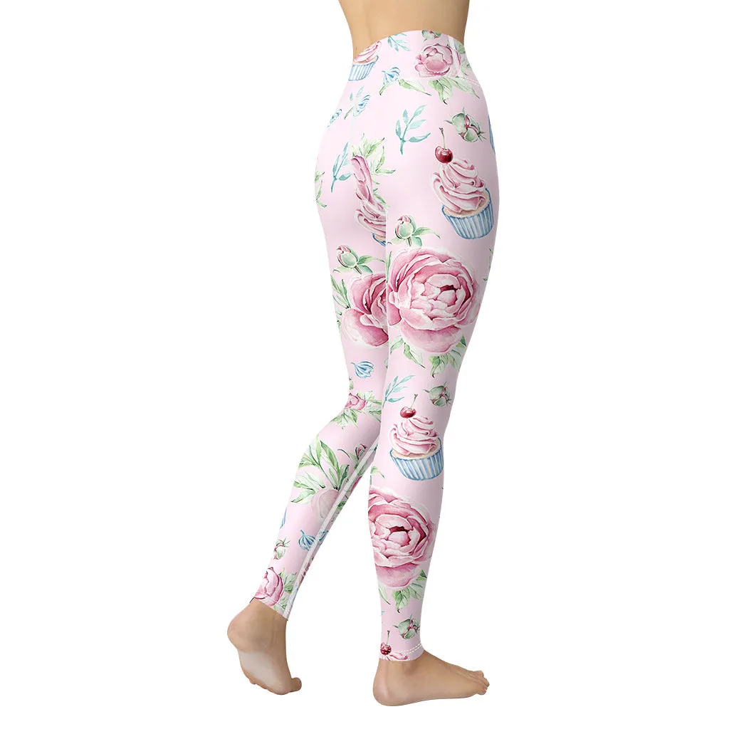 Cupcakes Yoga Leggings