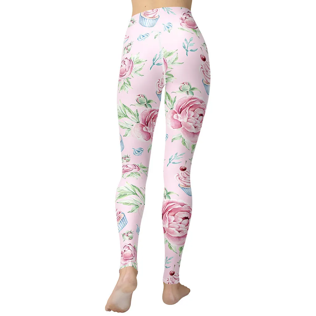 Cupcakes Yoga Leggings