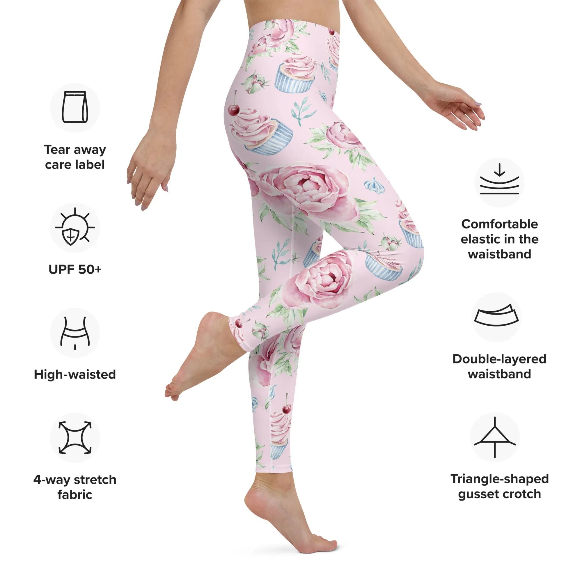 Cupcakes Yoga Leggings