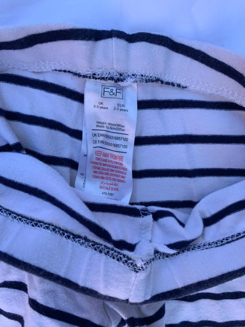 F&F striped baby girl's short size 2-3years