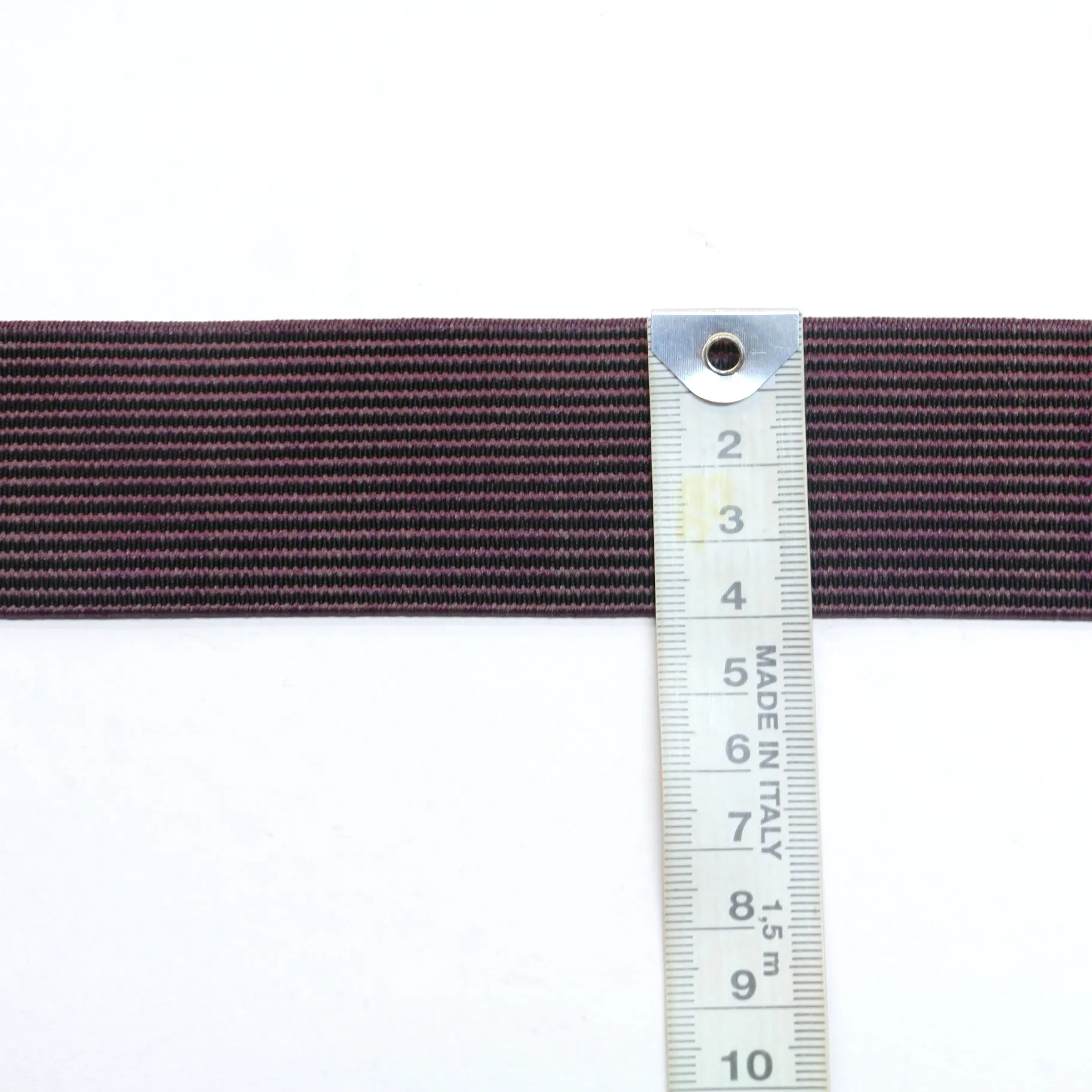 Fancy Elastic (40mm/1 1/2") - Melange Black/Purple