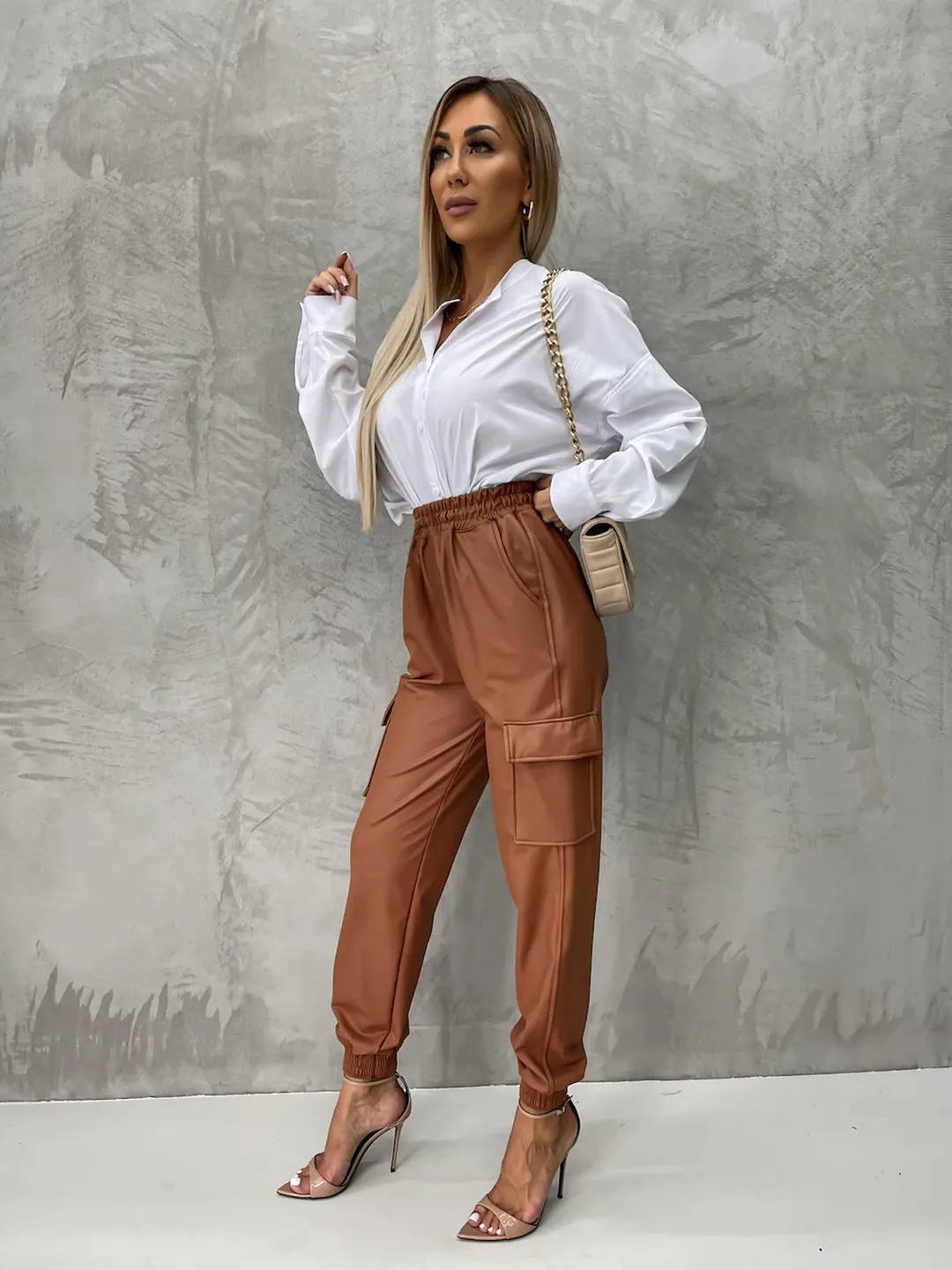 Fashion Ankle-tied Elastic Waist Pants Women