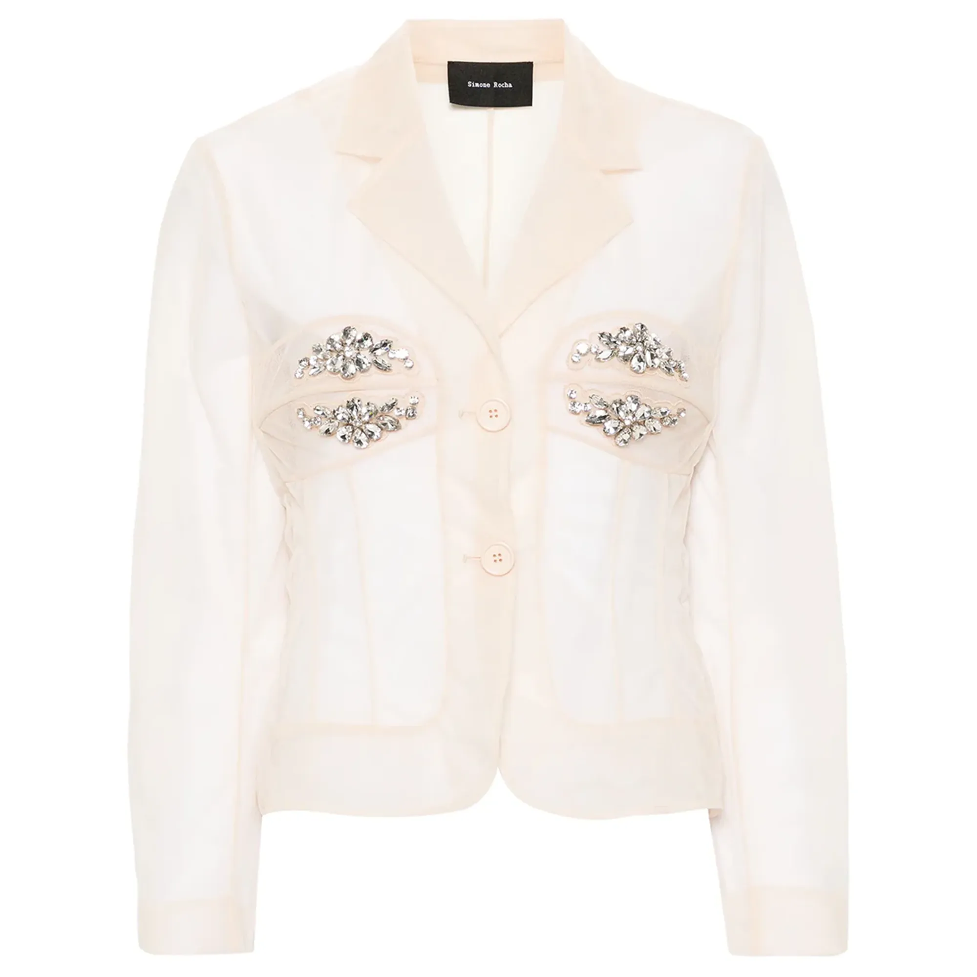 Fitted Bust Detail Jacket With Embellishment