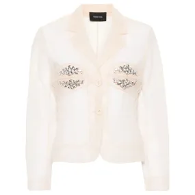 Fitted Bust Detail Jacket With Embellishment