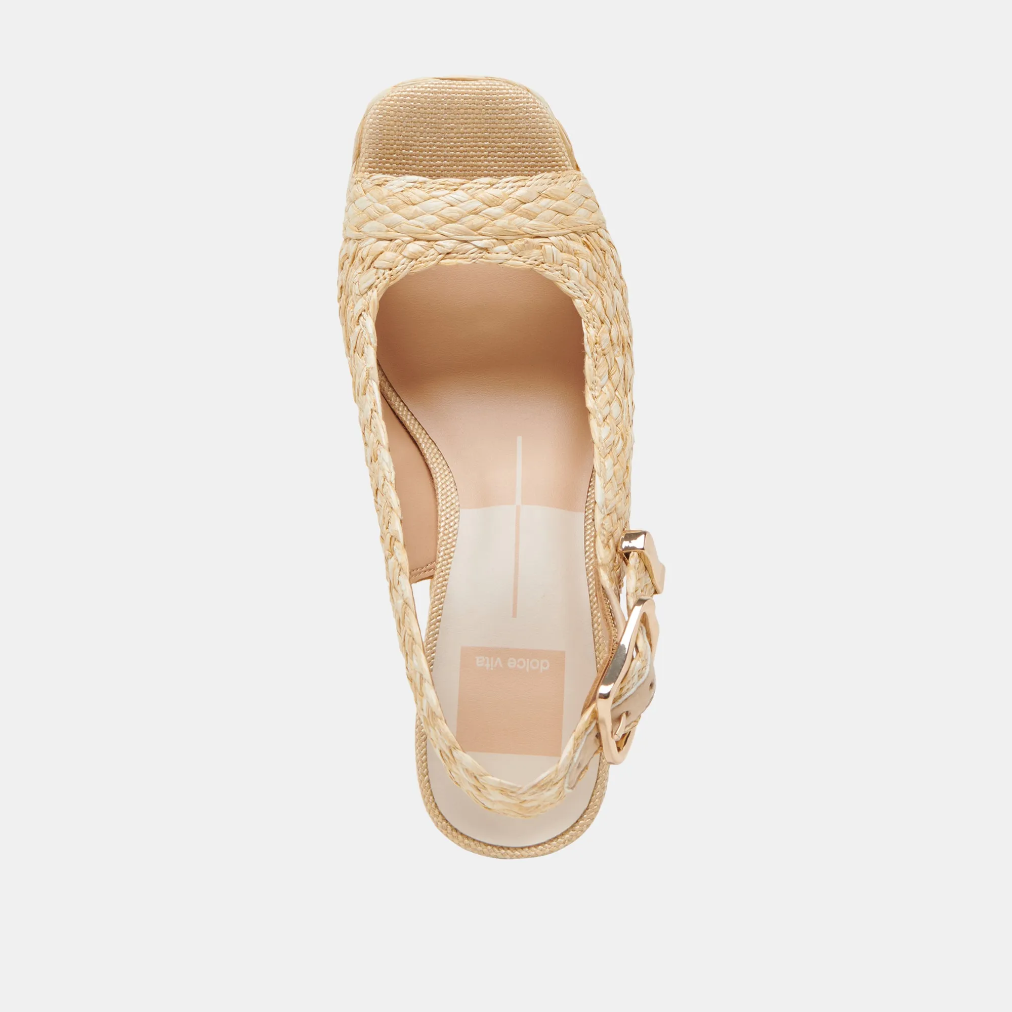 FLORES HEELS NATURAL RAFFIA