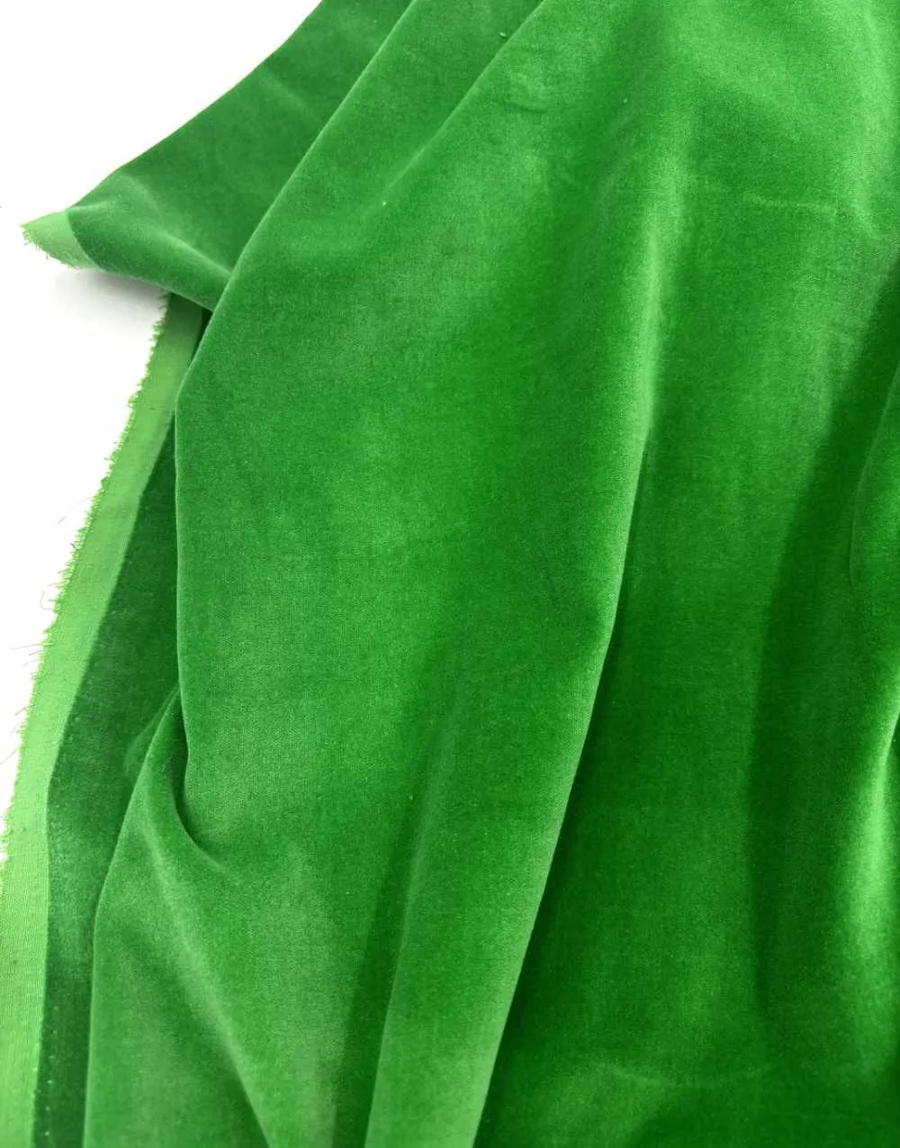 Green Cotton Velvet Fabric