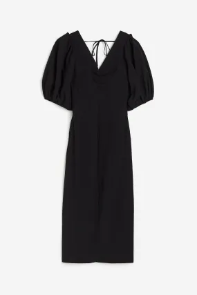 H&M Balloon-Sleeved dress, black