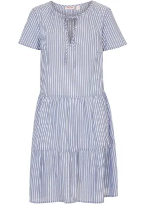 John Baner Jeanswear striped summer tunic dress, blue