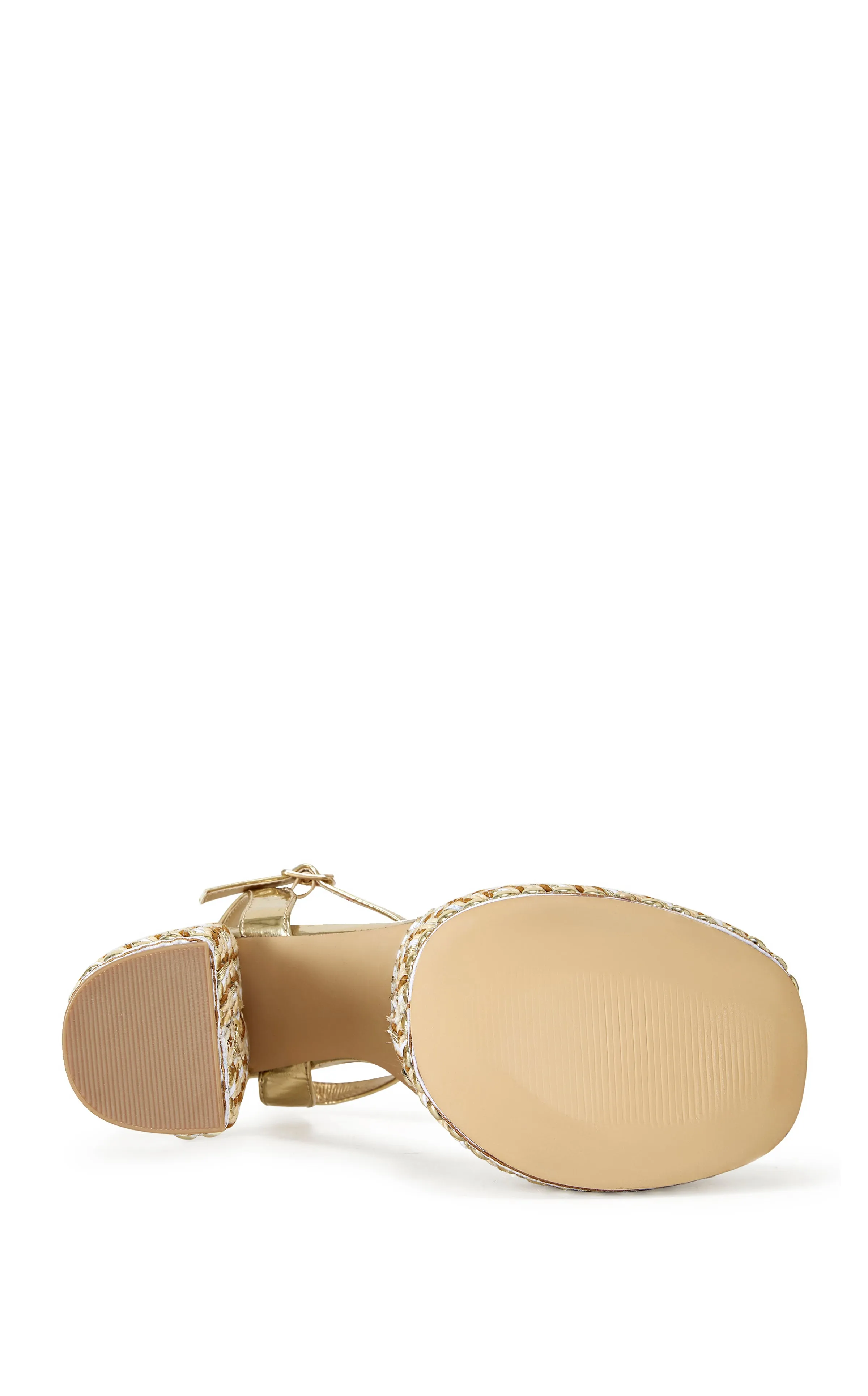 JUDSON-GOLD BLOCK HEELED SANDAL