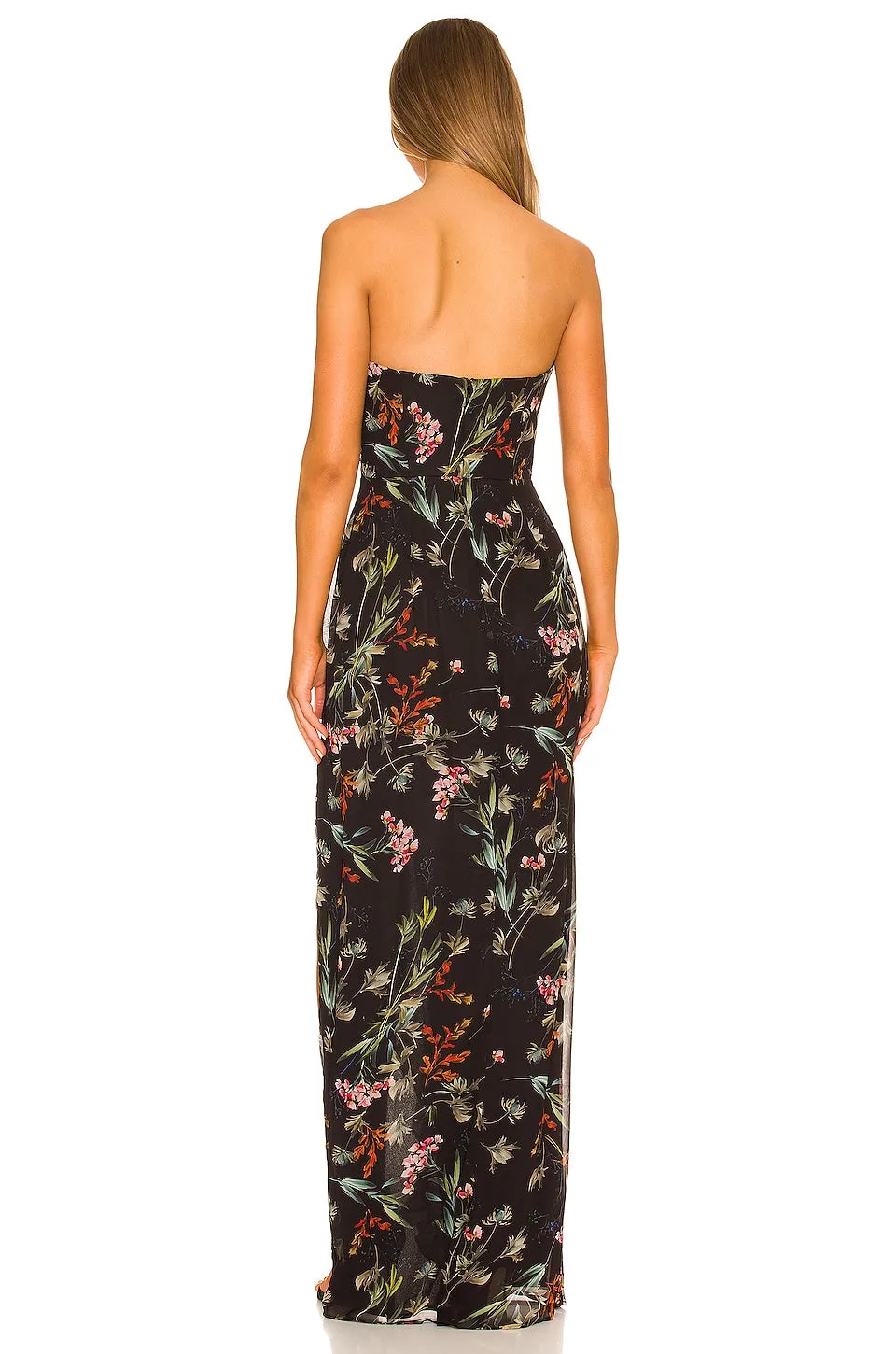 Katie May Baby Cakes Gown Dress in Black Floral