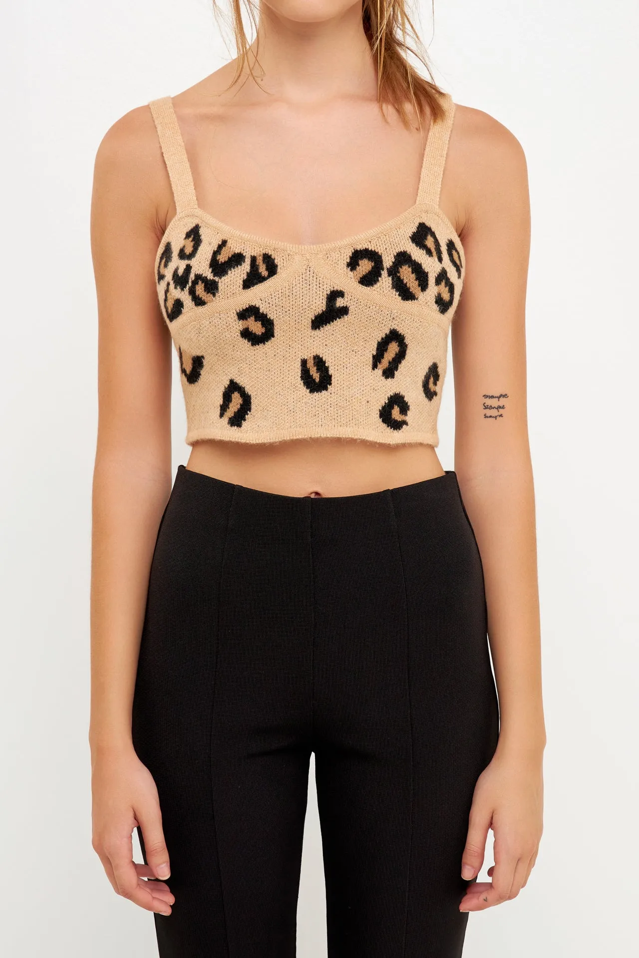 Leopard Bustier Knit