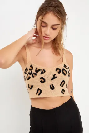 Leopard Bustier Knit