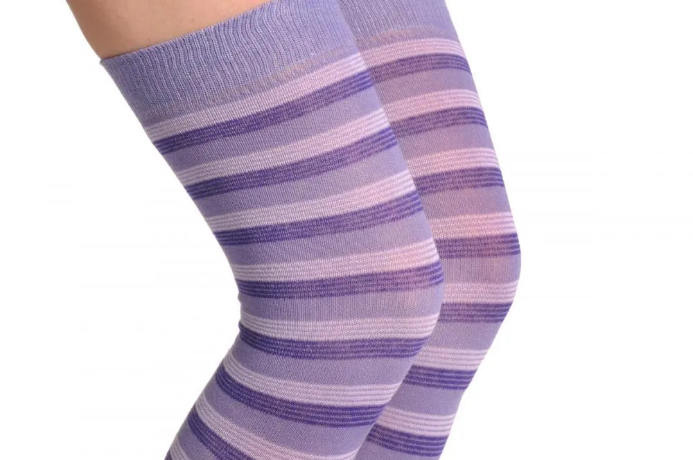 Lilac & Purple Thin Stripes