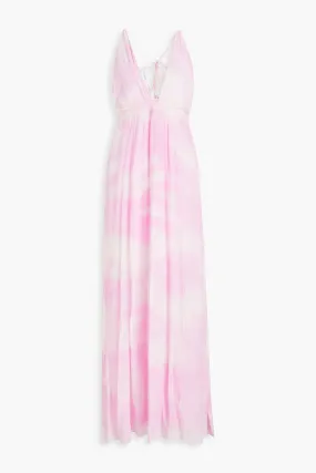 Livia silk creponne maxi dress with halter neck LOVESHACKFANCY, bubblegum