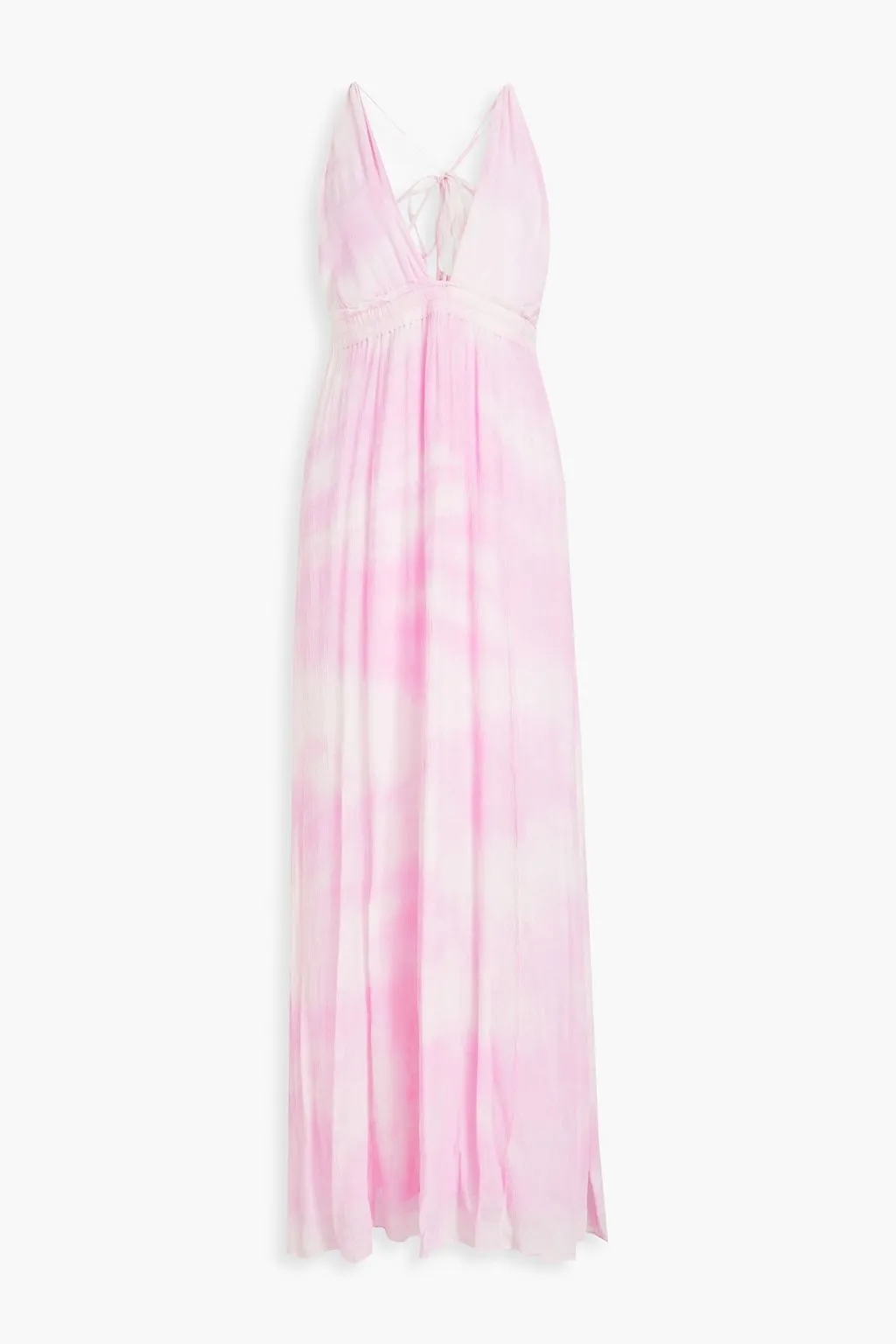 Livia silk creponne maxi dress with halter neck LOVESHACKFANCY, bubblegum