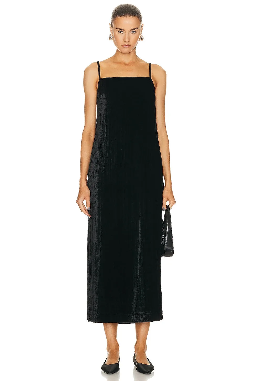 Loulou Studio Etinas Long Velvet dress, black