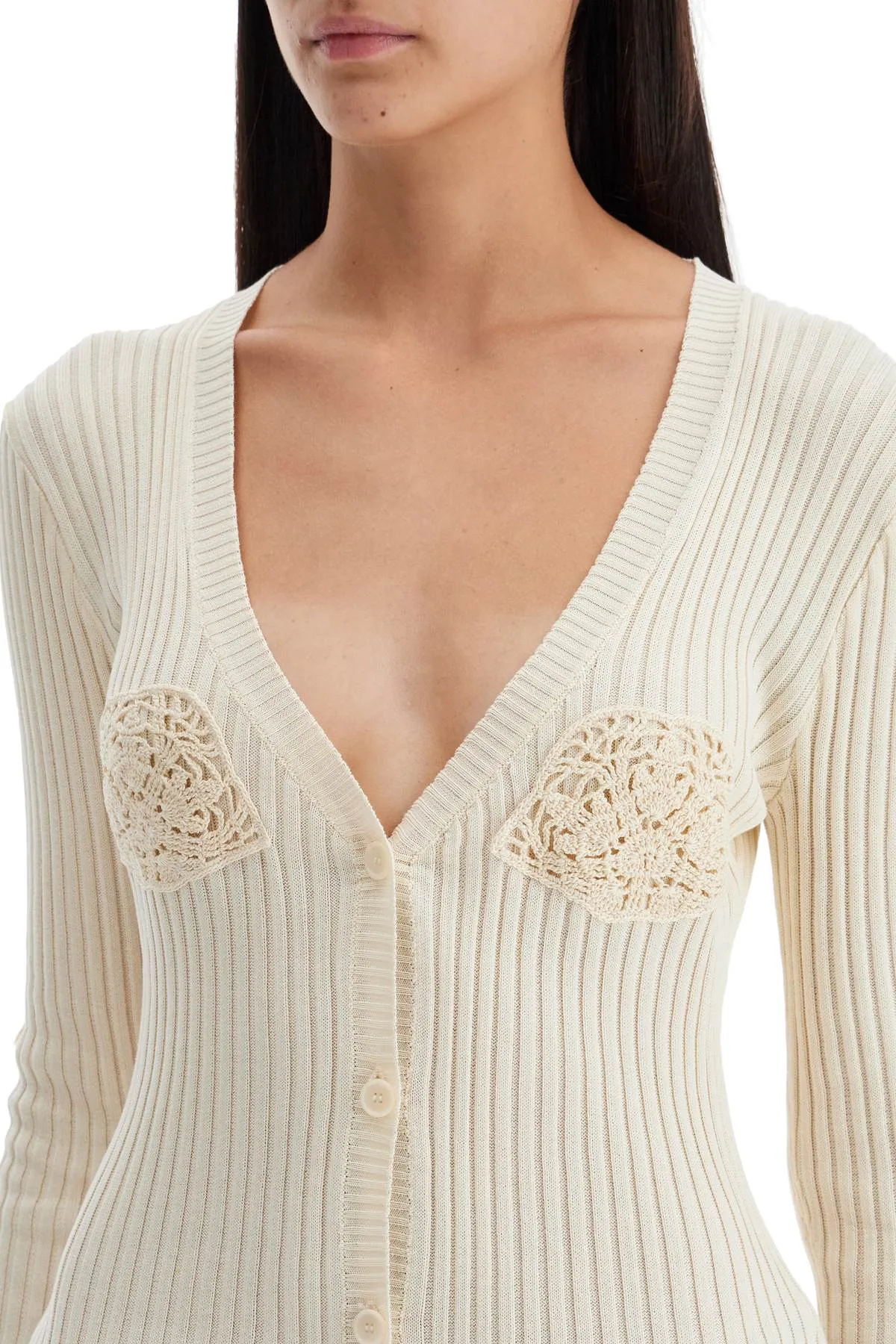 Magda Butrym Crochet Insert Cardigan With Eight