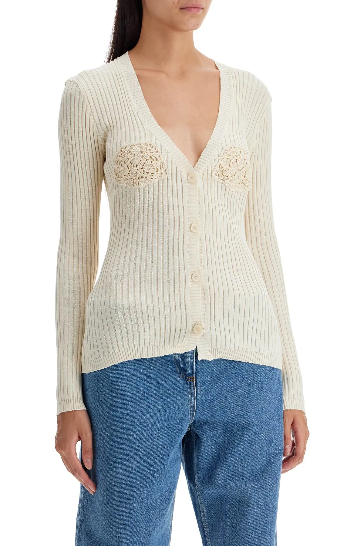 Magda Butrym Crochet Insert Cardigan With Eight