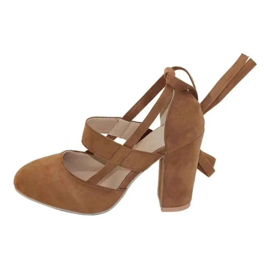 Merendy Kupaa Chunky-Heeled Ankle Strap Sandals