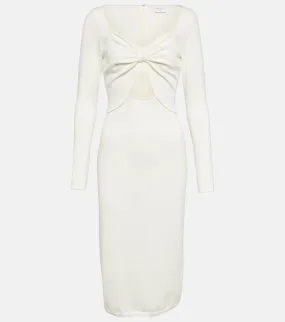 Midi dress with cutout GIAMBATTISTA VALLI, white