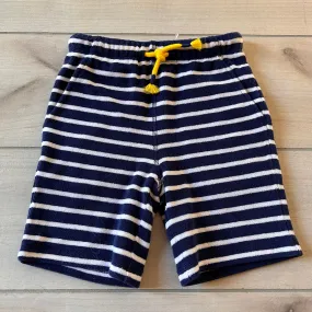 NWOT Mini Boden Navy Terry Striped Shorts