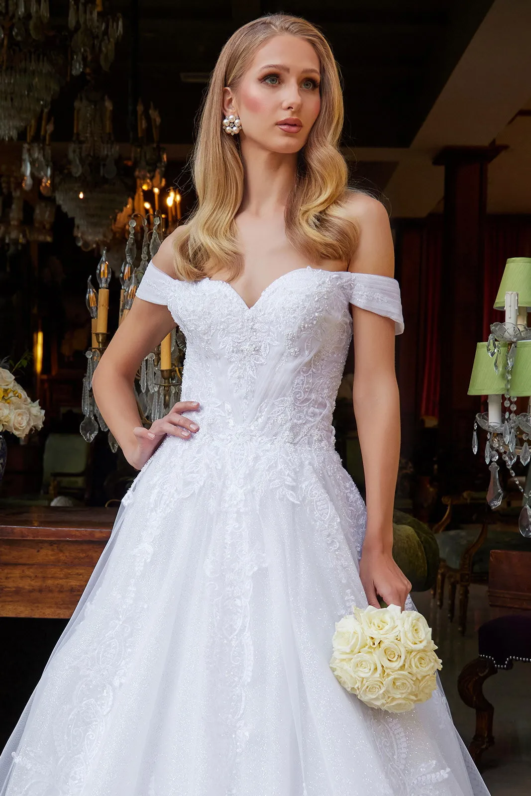 Off Shoulder Bridal Gown by GLS Gloria GL3534