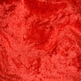 Red Panne Crush Stretch Velvet Fabric