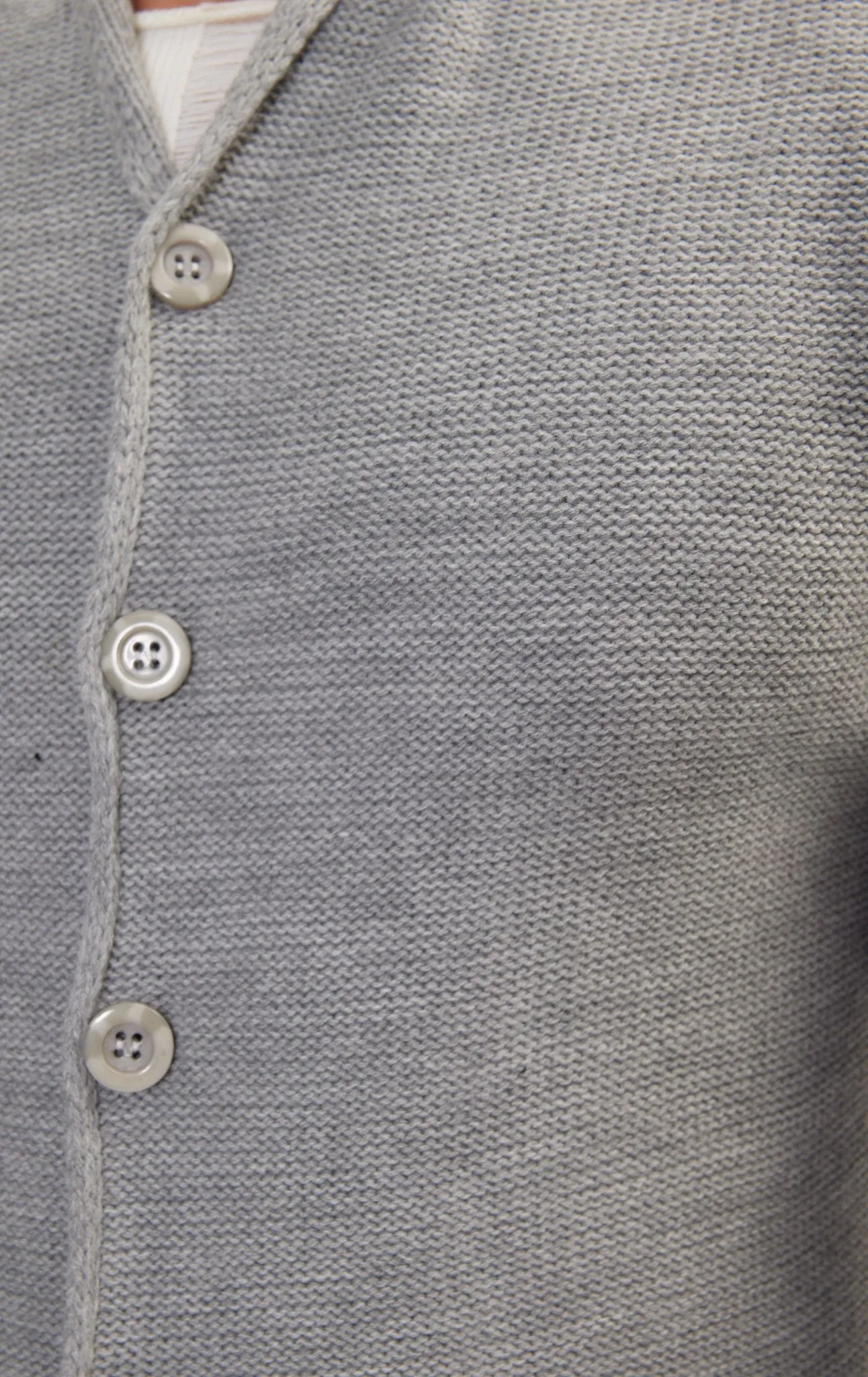 Ribbed Sleeves Fitted Cardigan - Grey