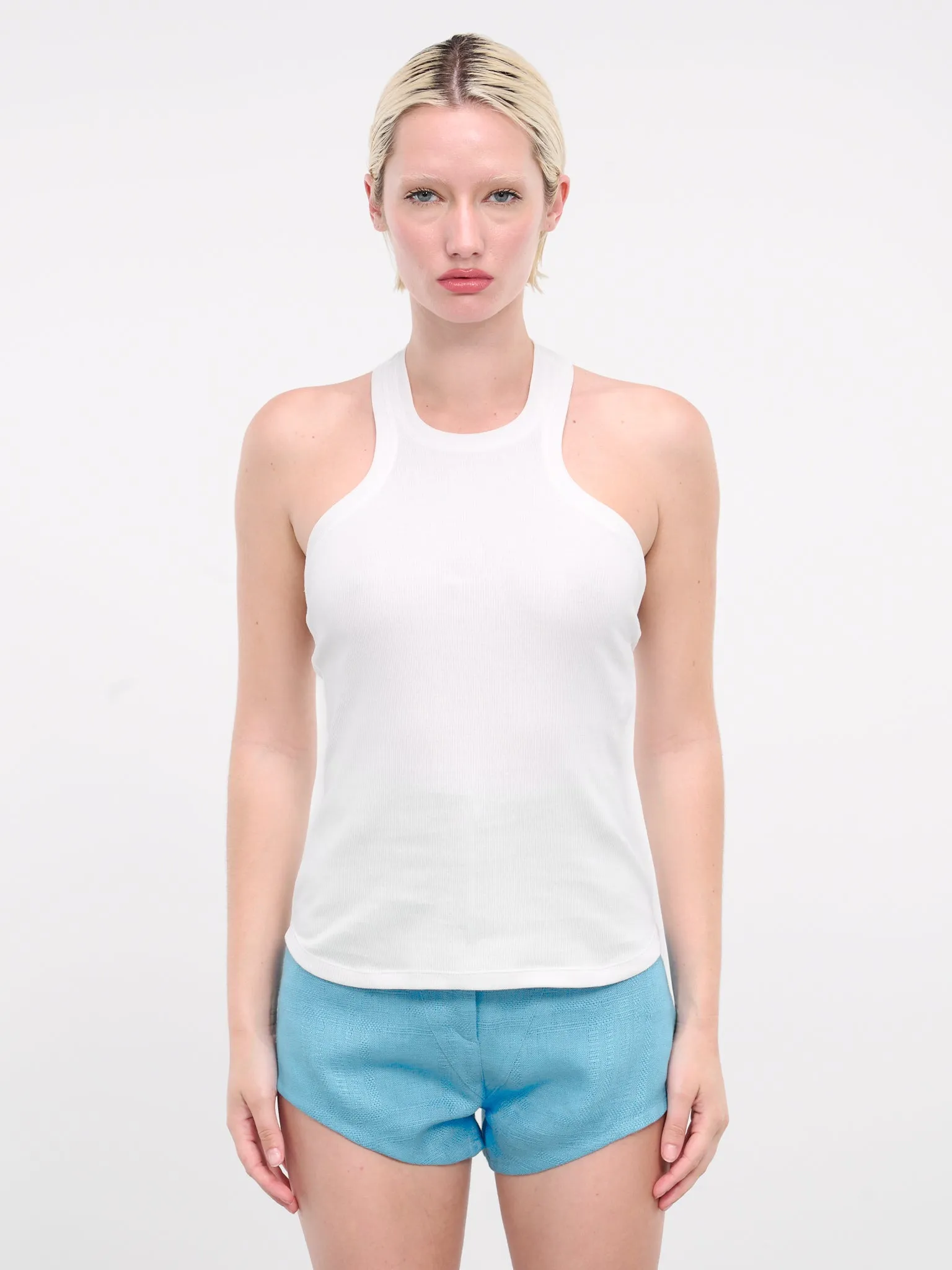 Ribbed Tank Top (VEWY65047A-VYE058-WHITE)