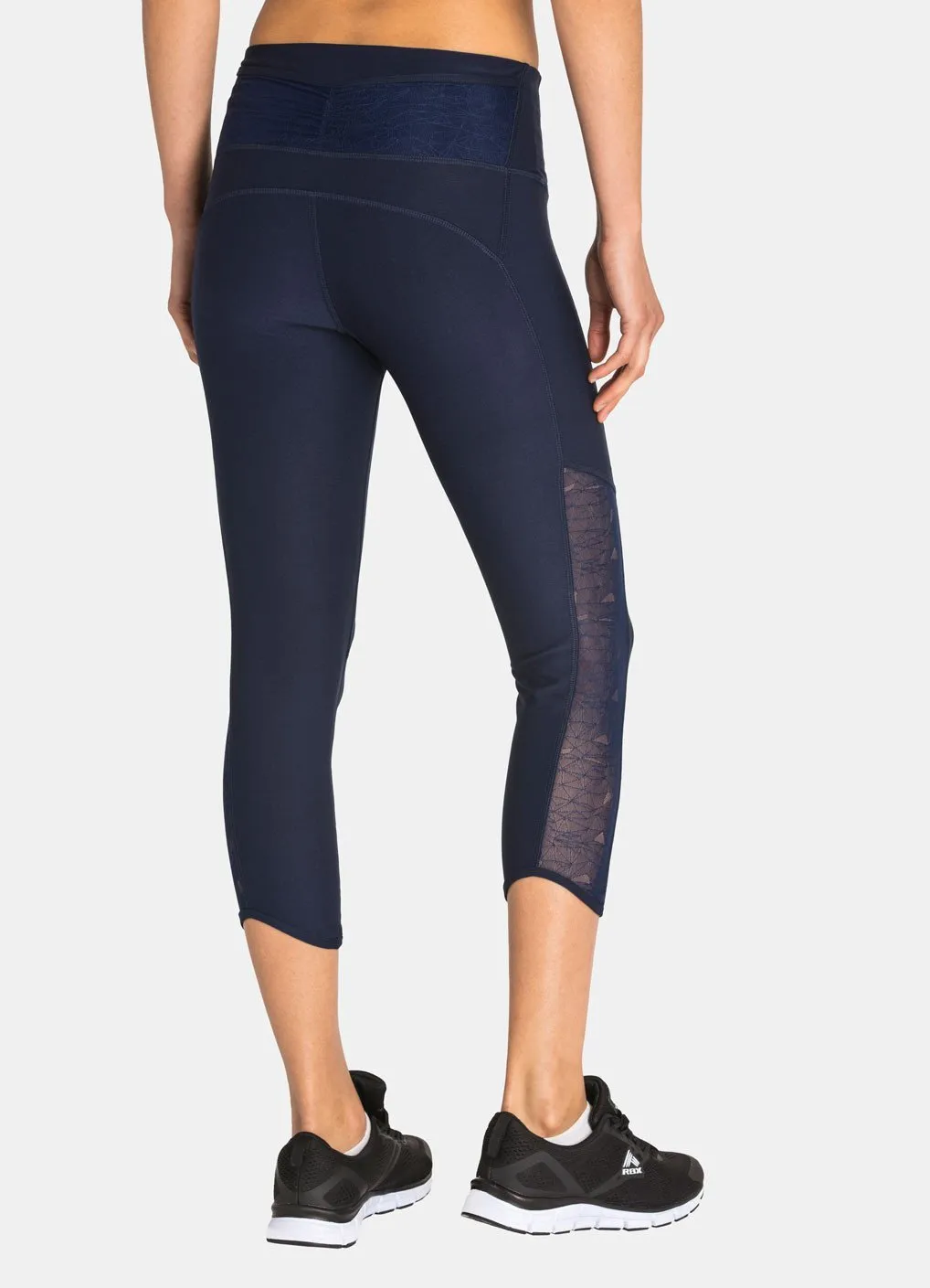 Studio Lace Insert Cropped Yoga Leggings