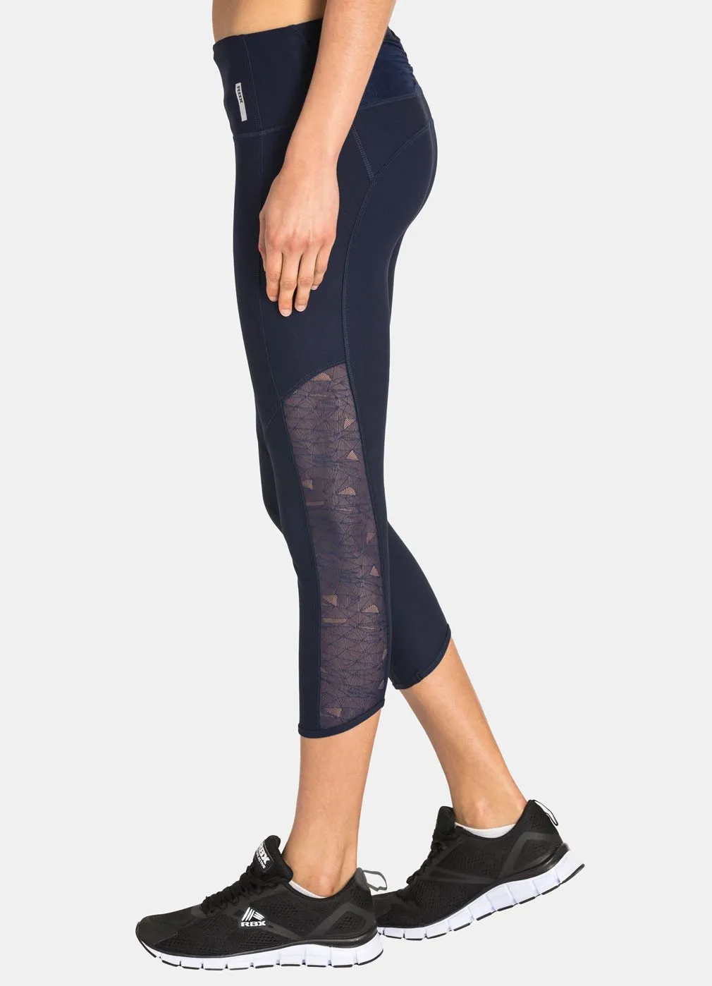 Studio Lace Insert Cropped Yoga Leggings