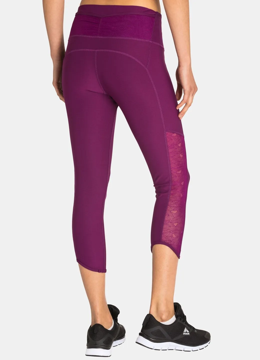 Studio Lace Insert Cropped Yoga Leggings