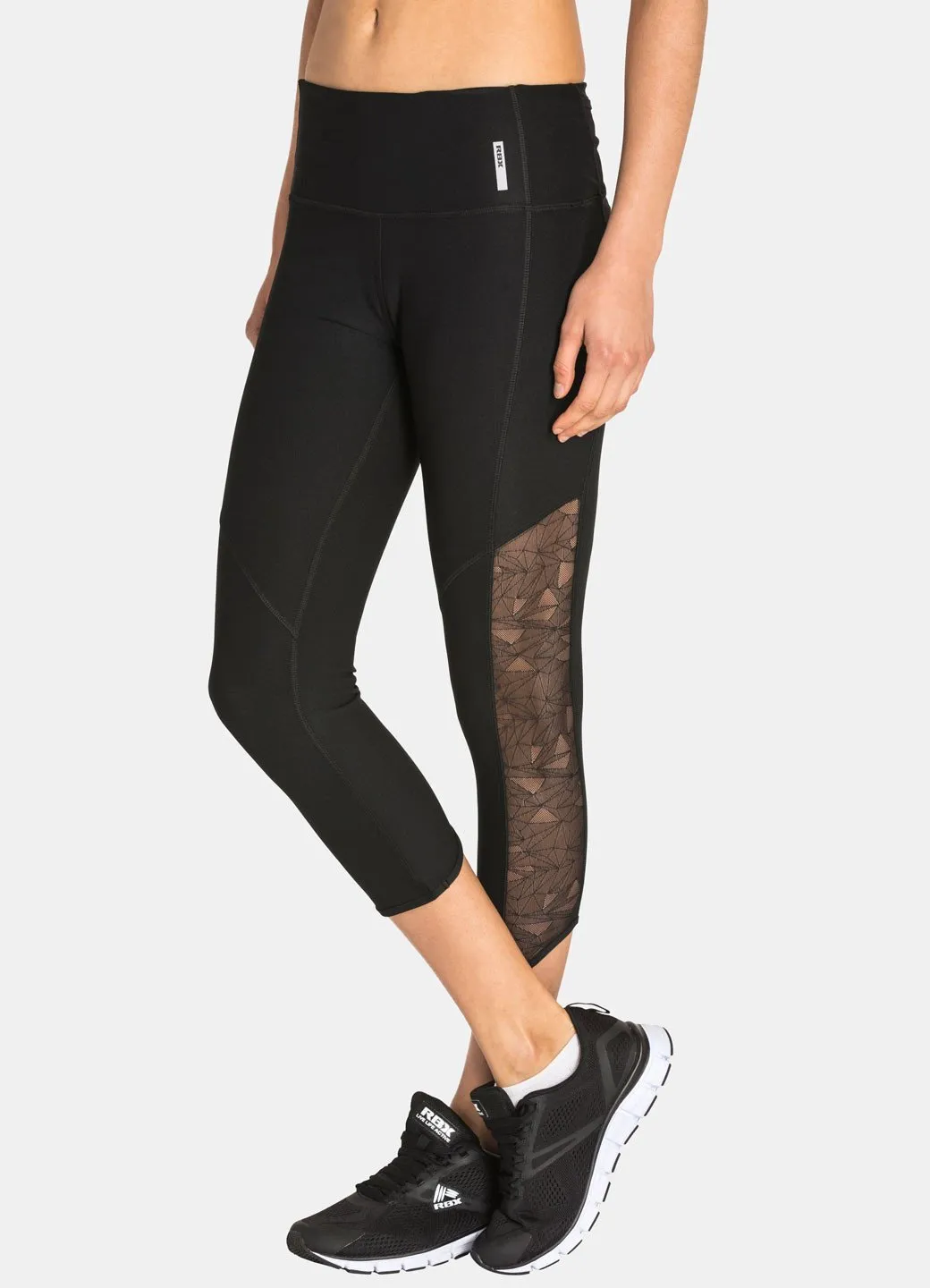 Studio Lace Insert Cropped Yoga Leggings