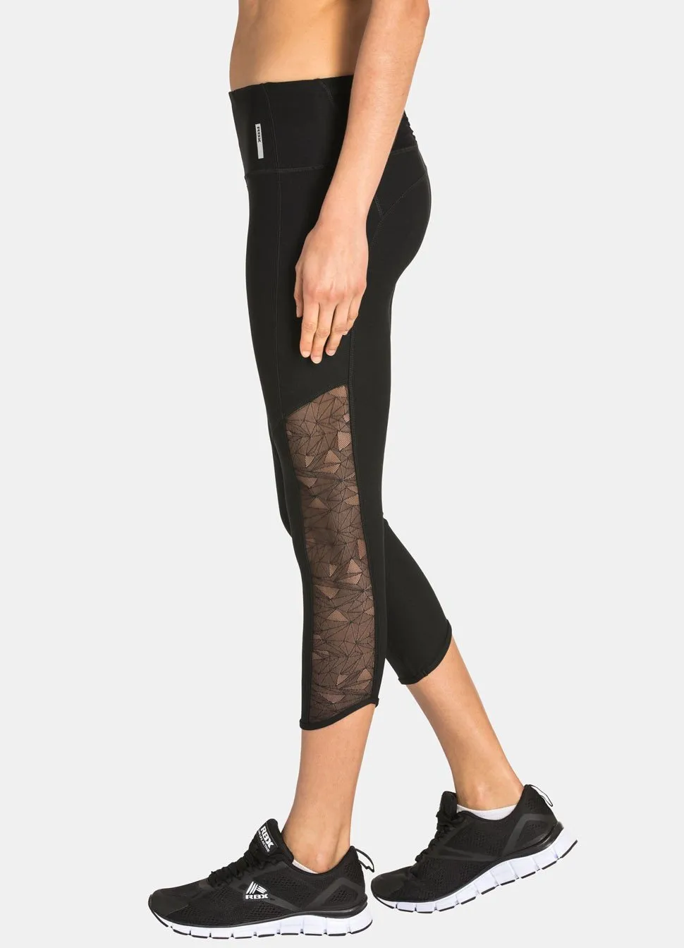 Studio Lace Insert Cropped Yoga Leggings